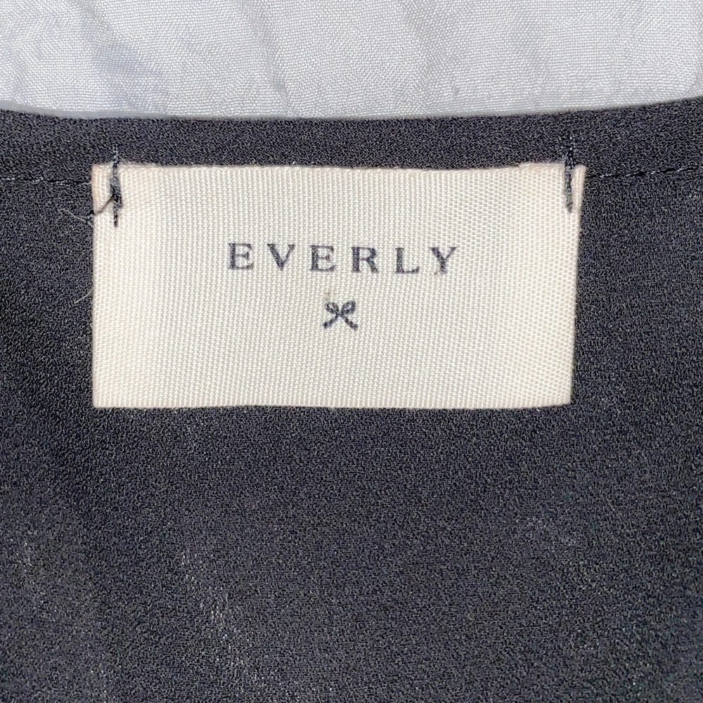 Everly black chiffon wrap dress - Picture 3 of 4